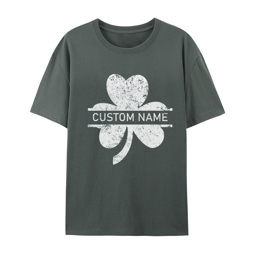 Custom St. Patrick's Vintage Luck T-Shirt,  Personalized Lucky Shamrock Shirt,  St Patty's Day Shirt,Limited Edition Irish Heritage Tee