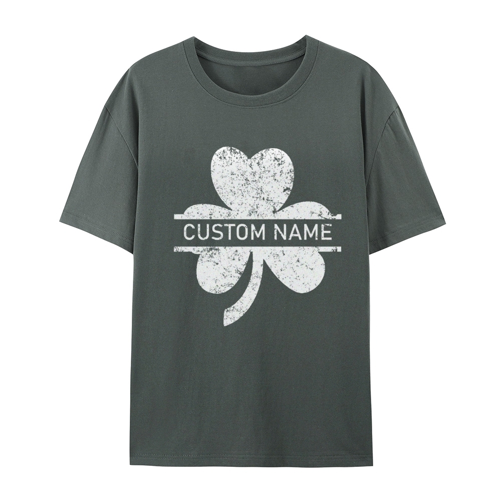 Custom St. Patrick's Vintage Luck T-Shirt,  Personalized Lucky Shamrock Shirt,  St Patty's Day Shirt,Limited Edition Irish Heritage Tee