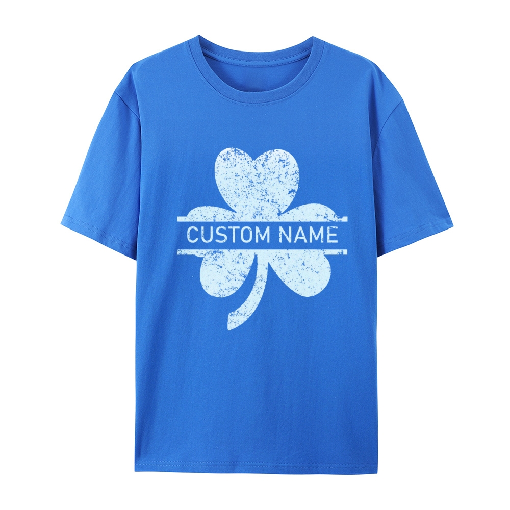 Custom St. Patrick's Vintage Luck T-Shirt,  Personalized Lucky Shamrock Shirt,  St Patty's Day Shirt,Limited Edition Irish Heritage Tee