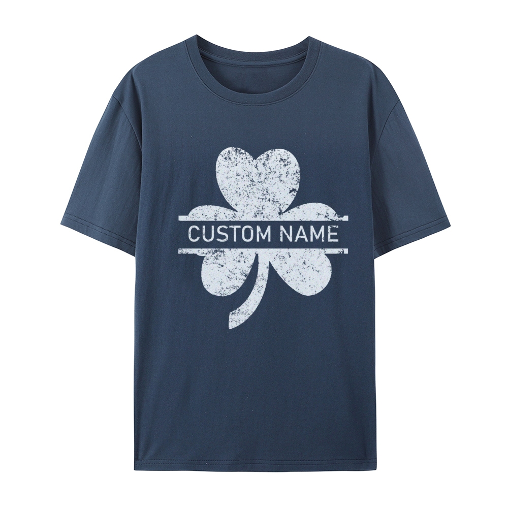 Custom St. Patrick's Vintage Luck T-Shirt,  Personalized Lucky Shamrock Shirt,  St Patty's Day Shirt,Limited Edition Irish Heritage Tee