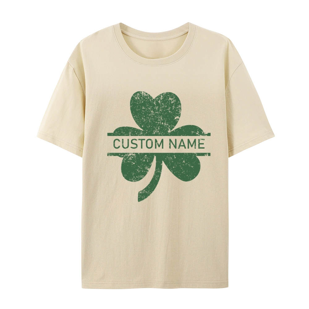Custom St. Patrick's Vintage Luck T-Shirt,  Personalized Lucky Shamrock Shirt,  St Patty's Day Shirt,Limited Edition Irish Heritage Tee