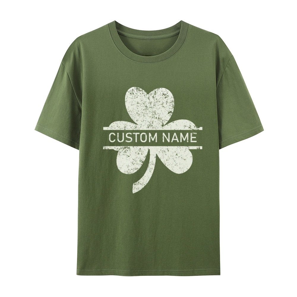 Custom St. Patrick's Vintage Luck T-Shirt,  Personalized Lucky Shamrock Shirt,  St Patty's Day Shirt,Limited Edition Irish Heritage Tee
