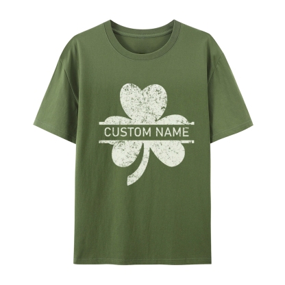 Custom St. Patrick's Vintage Luck T-Shirt,  Personalized Lucky Shamrock Shirt,  St Patty's Day Shirt,Limited Edition Irish Heritage Tee