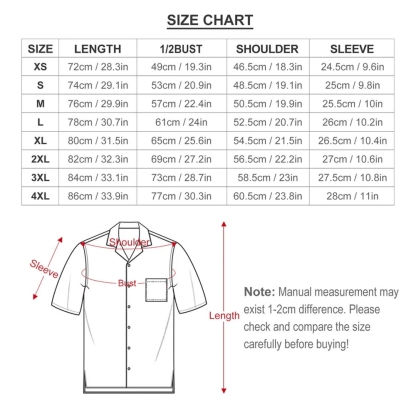 Vivid Tropical Summer Cuban Collar Shirt - Hand Drawn Summer Elements Print