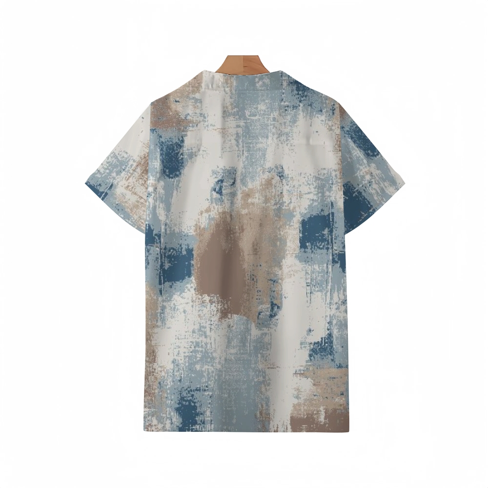 Modern Organic Texture Cuban Collar Shirt
