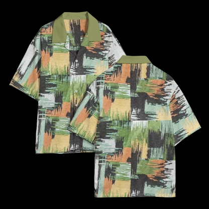 Cuban Collar Short Sleeve Shirt 2503000072