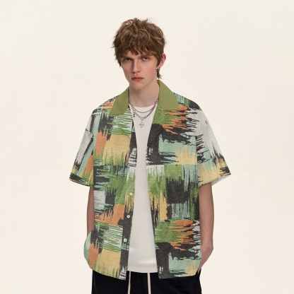 Cuban Collar Short Sleeve Shirt 2503000072