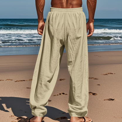 Men's Summer Cotton Linen Breathable Casual Pants