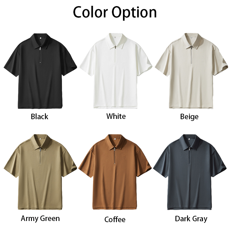 Men's Half Zip Polo Shirt, Short Sleeve Casual Top with Collar, Premium Comfort & Style