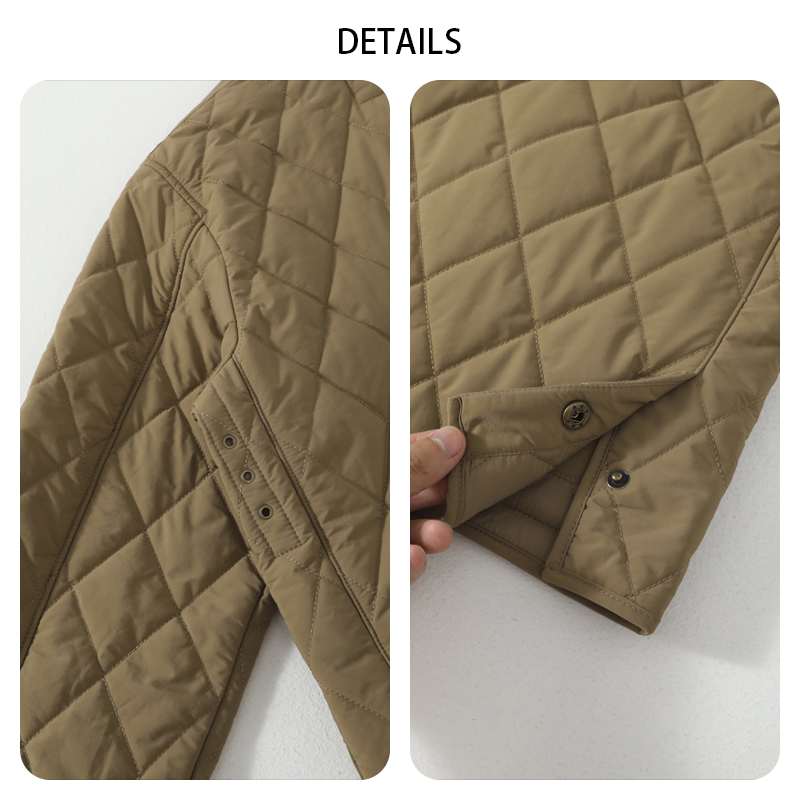 Men's Quilted Workwear Jacket, Classic Old Money Style Winter Coat