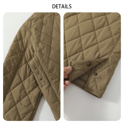 Men's Quilted Workwear Jacket, Classic Old Money Style Winter Coat