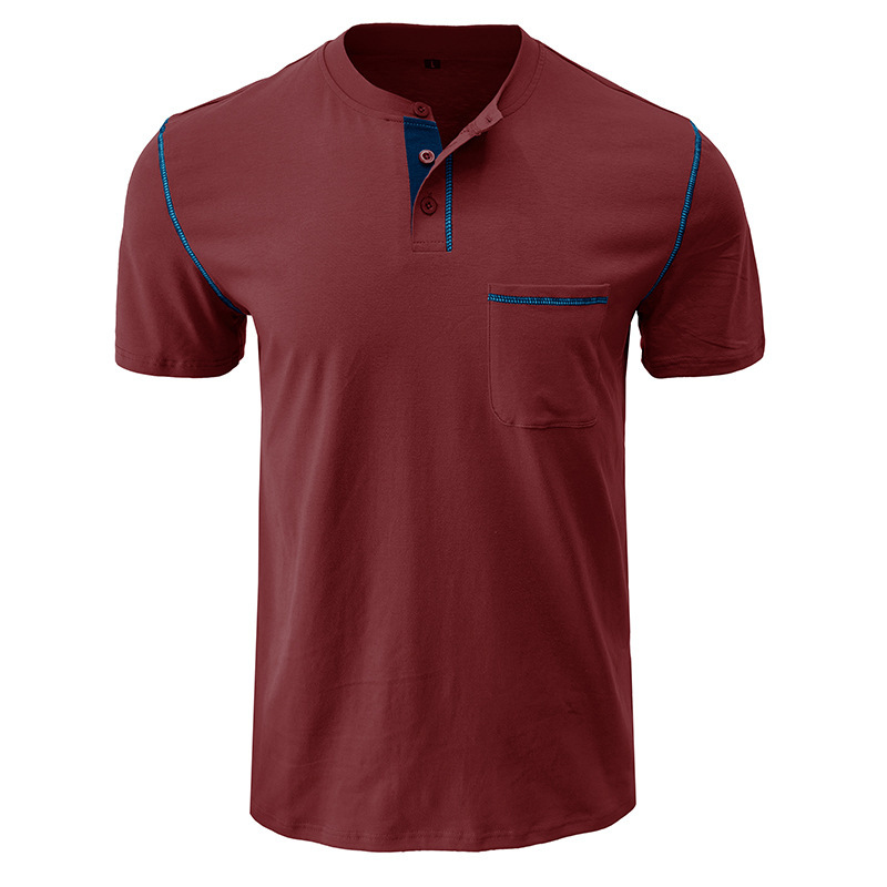 Men's Short Sleeve Classic Henley Is Versatile, Comfortable And Durable