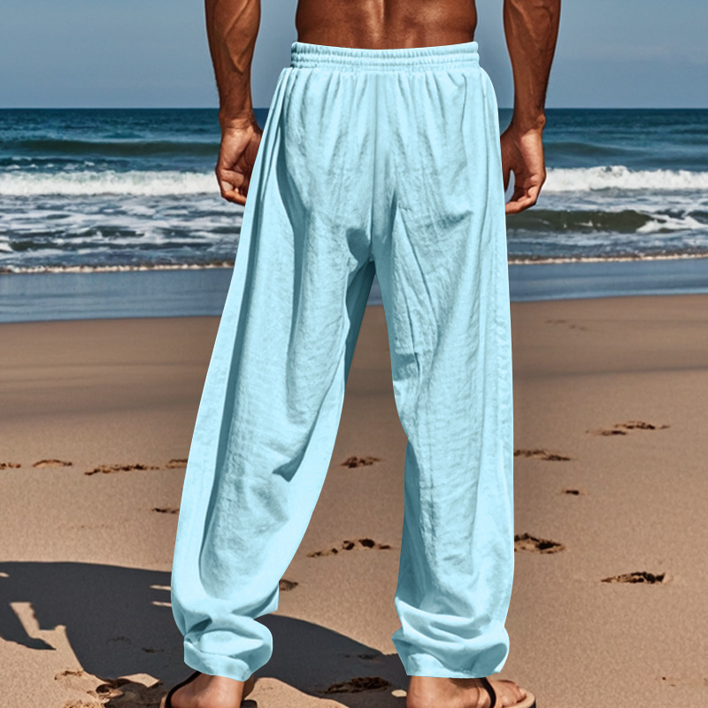 Men's Summer Cotton Linen Breathable Casual Pants