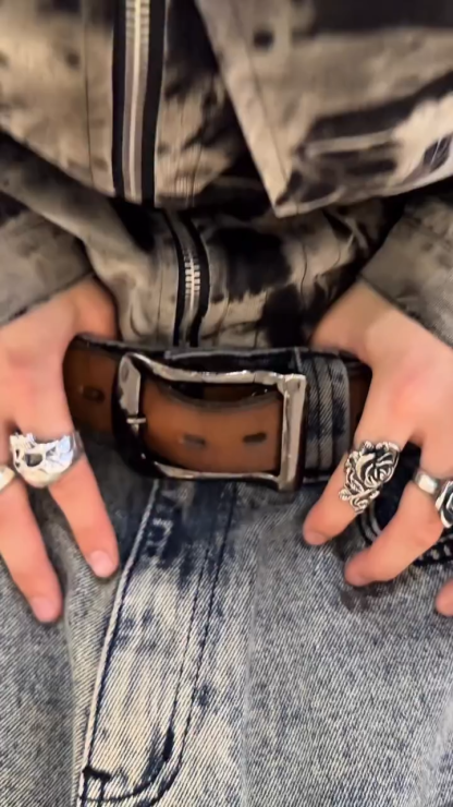 Vintage American Street Style Curved Blade Jeans | Men’s Loose Wide-Leg Baggy Banana Pants