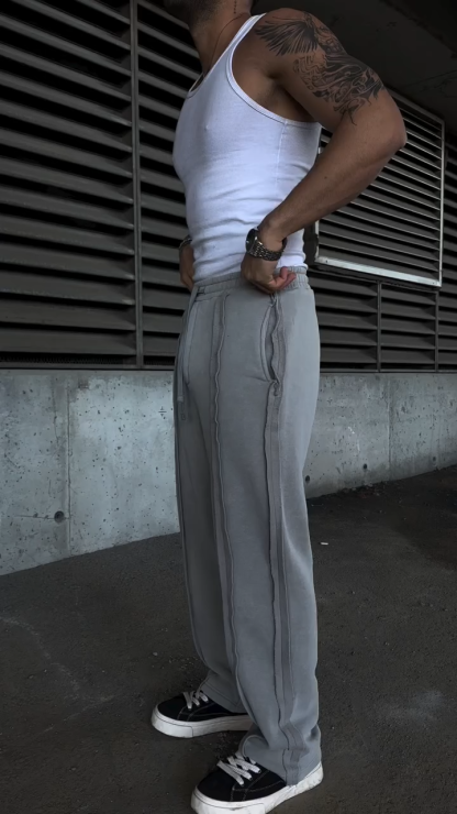 Men's Paneled Sweatpants, Vintage Joggers for Casual Wear