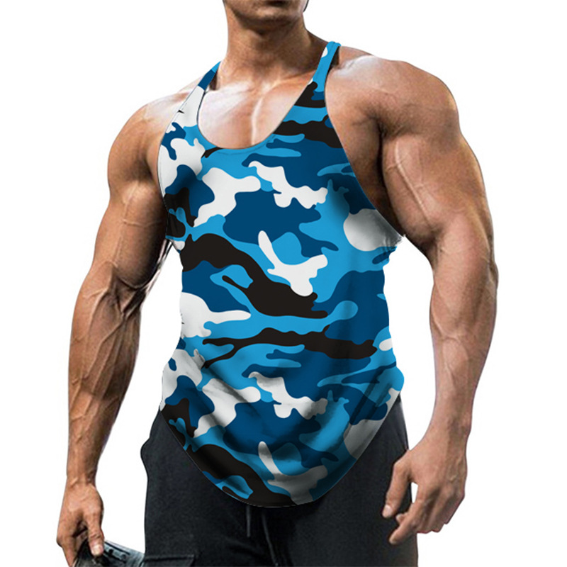 Men's Fashionable U-Neck Sleeveless Camouflage Vest - Perfect For Outdoor Activities, Fitness, & Casual Wear