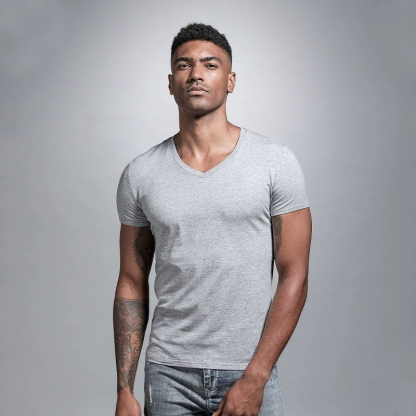 Men's Slim Fit V-Neck Tee