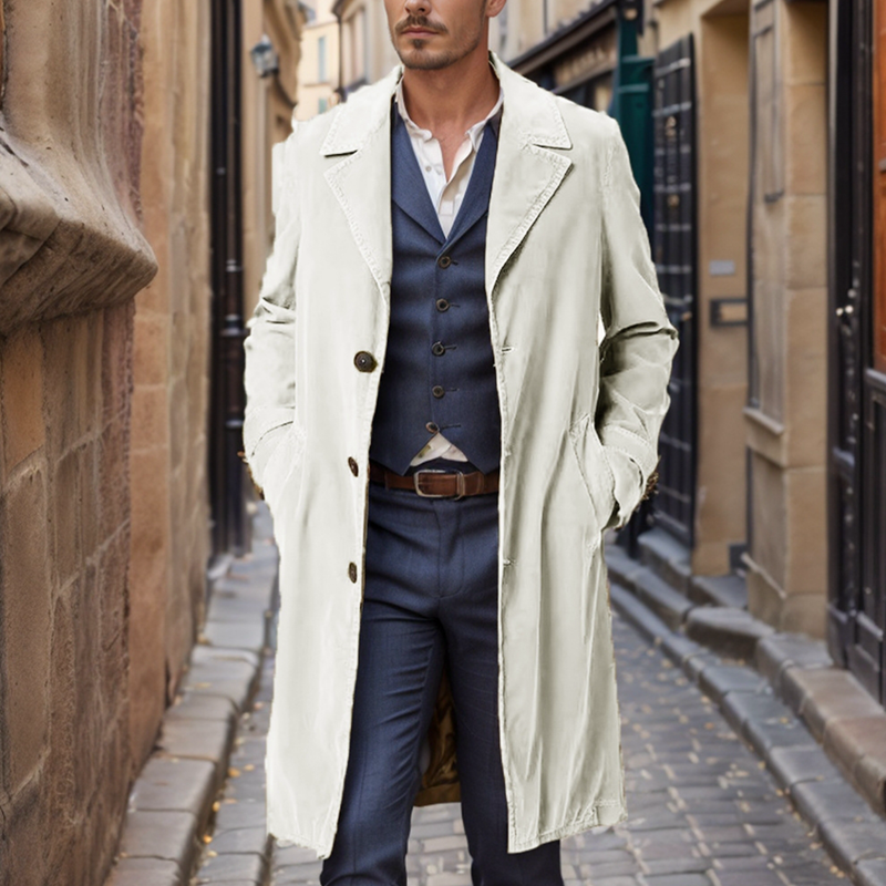 Men's Corduroy Regular Trench Coats Coats Jackets 