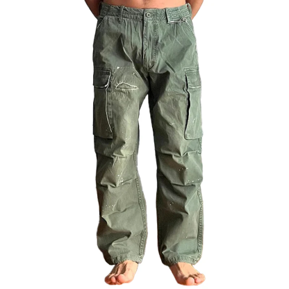 Men's Loose Large Pocket Wear-resistant Cargo Paratrooper Pants