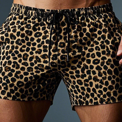 Men's Leopard Print Comfortable Breathable Shorts