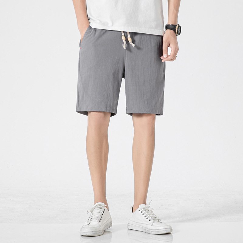Men's Summer Cotton Linen Cargo Shorts