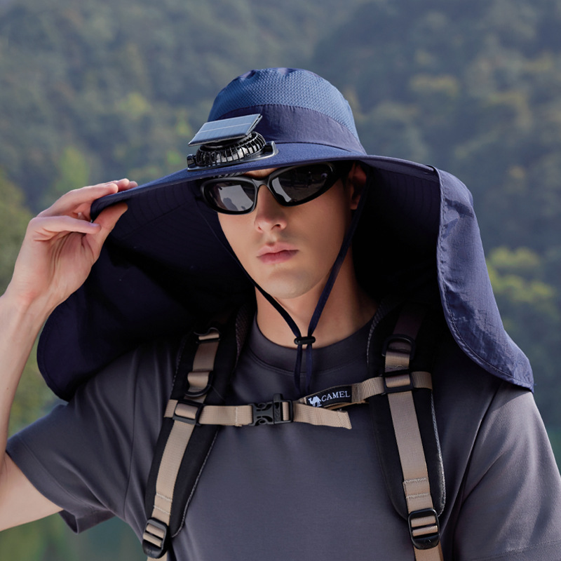 【24-Hour Shipping Out】Solar Powered Cooling Fan Hat For Men