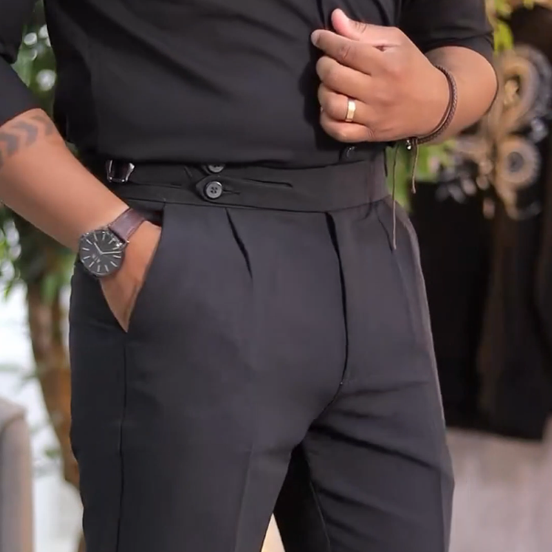 Men's Napoli Slim Fit Stretch Suit Pants | Tailored Business Casual Pants For The Office And Travel