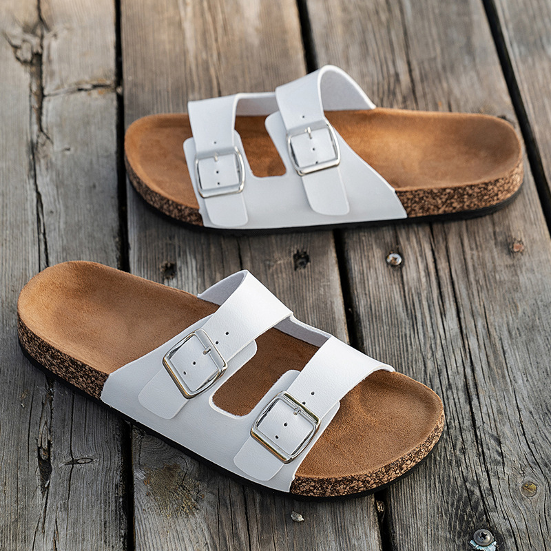 Men's Classic Cork Beach Slippers - Non-slip Comfort