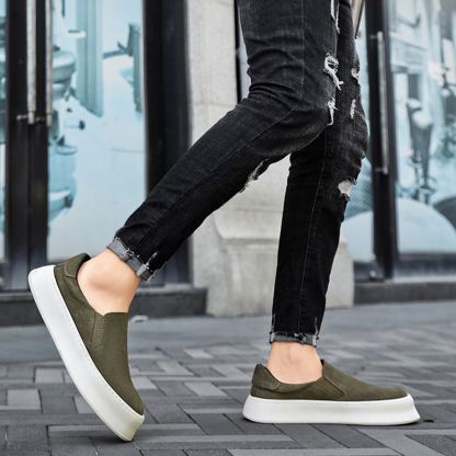 2025 Premium Suede Slip-On Loafers for Men, Men's Ultra-Light Slip-On Sneakers, Casual Suede Driving Shoes for Men, Lightweight Minimalist Comfort Shoes