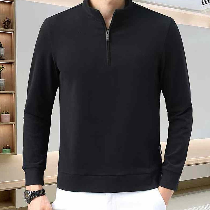 2025 New Autumn and Winter Turtleneck Pullover, Men's Slim Fit Warm Half-Zip Sweatshirt, Autumn and Winter Warm Long-Sleeved Bottoming Shirt