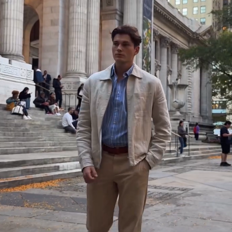 Men's Cotton Work Jacket, Fall Winter Casual Coat with Stand Collar and Multiple Pockets, Utility Jacket for Layering