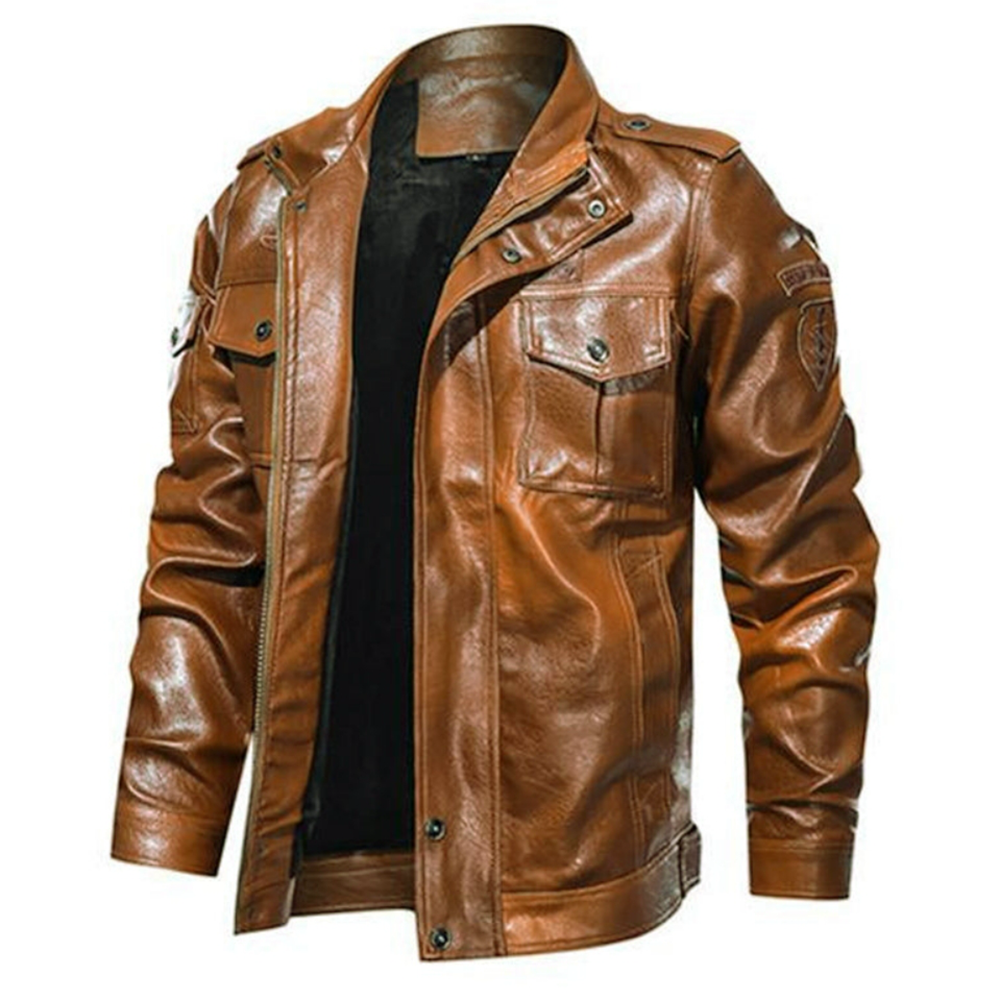 MEN’S CASUAL LEATHER JACKET