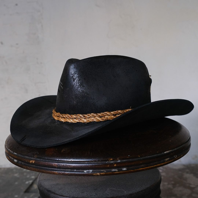 Men's Wool Fedora, Classic Jazz Hat, Western Cowboy Sheep Felt Hat, Round Crown and Curved Brim
