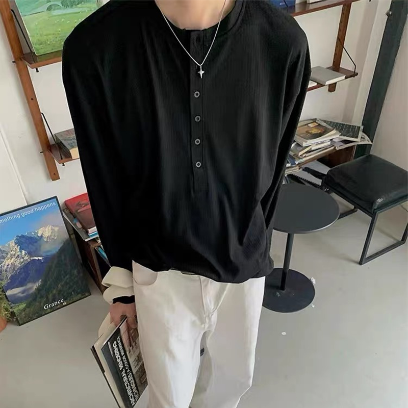 Men's Henley Neck Long Sleeve Shirt, Smooth and Soft Cotton Blend Tee, Casual & Layering Essential