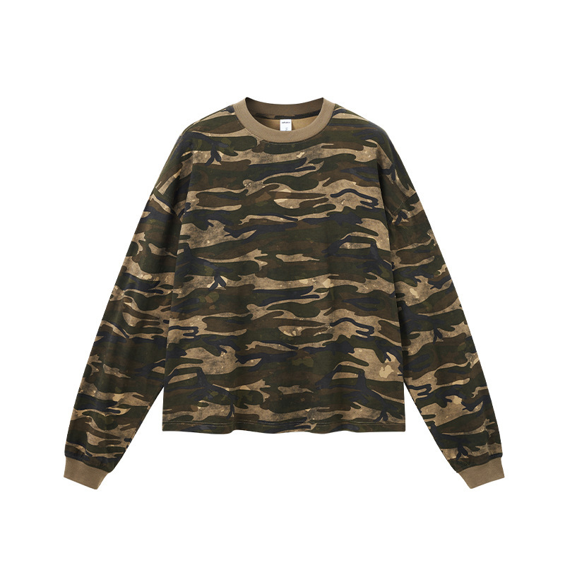 Autumn New Camo Long Sleeve T-Shirt – Men’s Outdoor Casual Crew Neck Base Layer