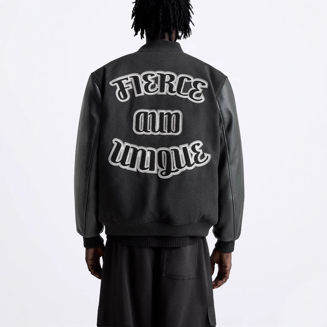 Men’s Embroidered Vintage Baseball Jacket – Retro Bomber Outerwear for Fall & Winter