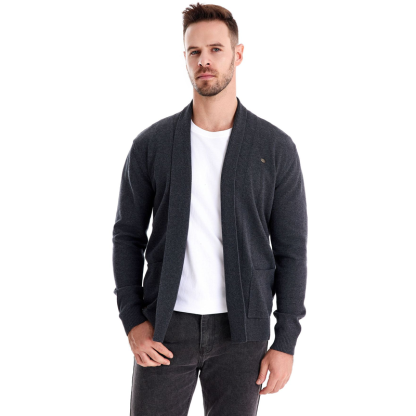 Men's Cotton V-Neck Sweater Cardigan, Fall Winter Knit Sweater, Men's Business Casual Cardigan, Premium Cotton V-Neck Open Front Sweater