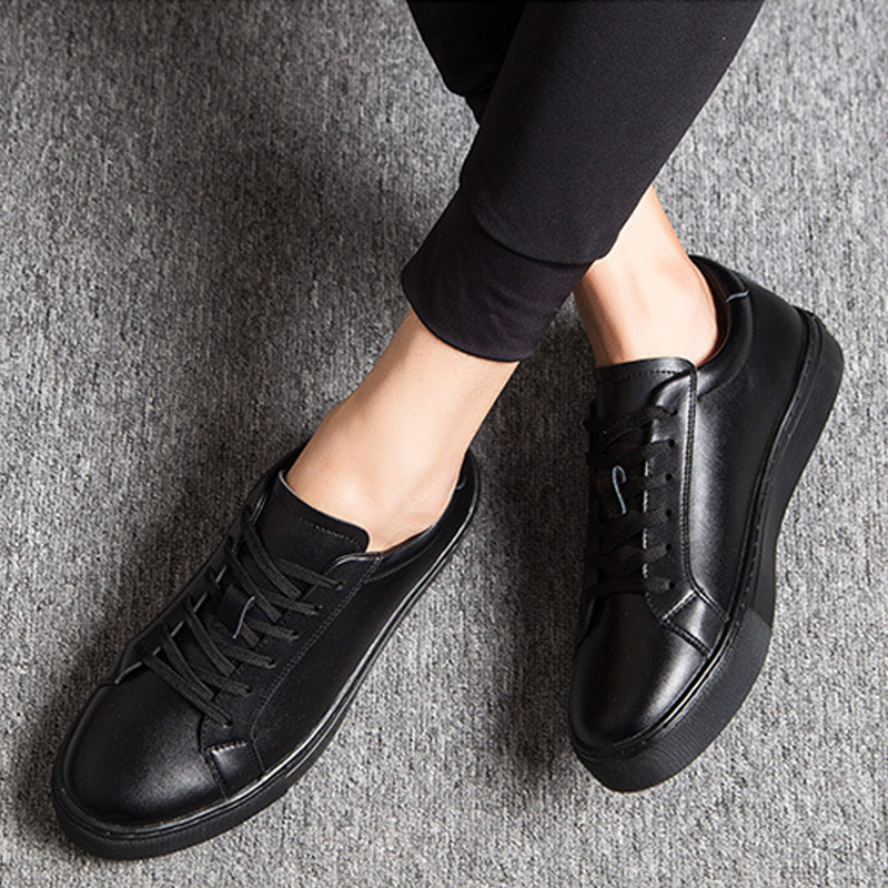 Men's Cowhide Leather Sneakers, Everyday Casual Shoes, Comfort for Walking, Versatile Low Top Casual Business Casual Shoes