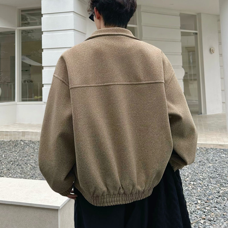 Men's Vintage Tweed Jacket, Relaxed Fit Notch Lapel Fall Outerwear