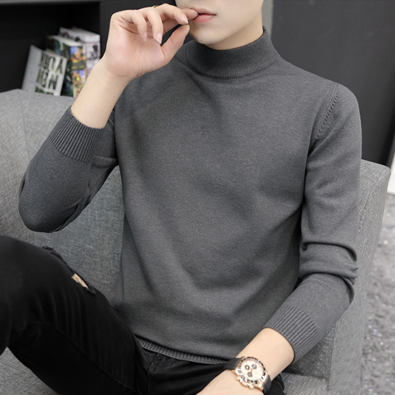 Men's Fall And Winter Performance Thermal Turtleneck Knit Sweater, Anti-Pilling Winter Pullover