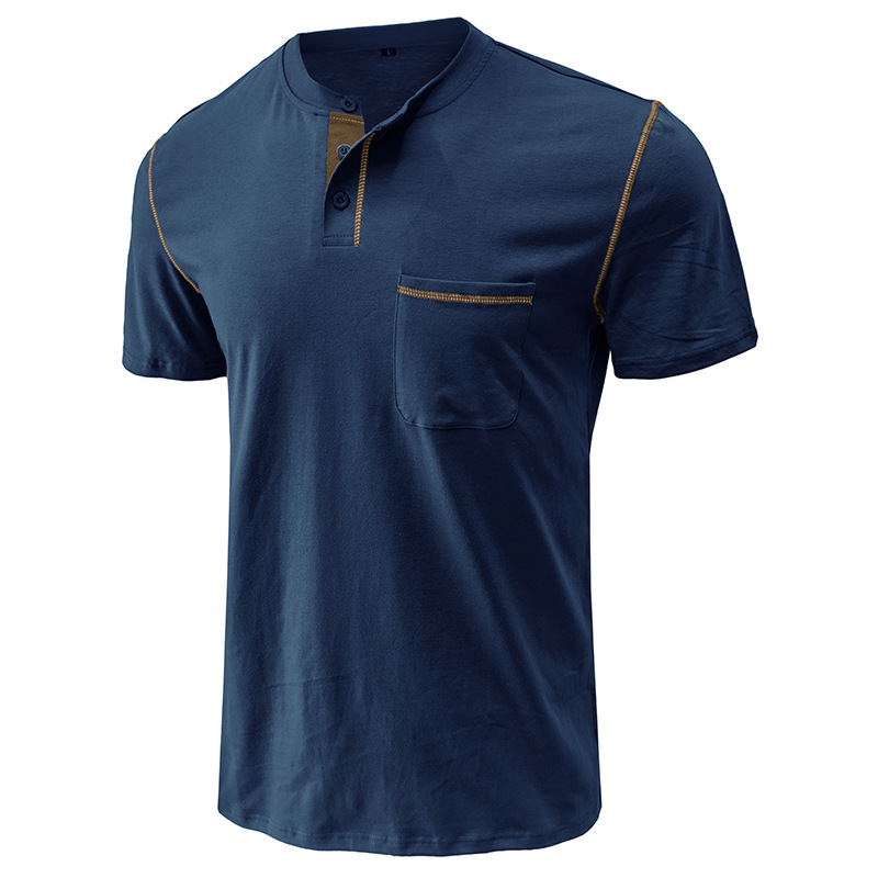 Men's Short Sleeve Classic Henley Is Versatile, Comfortable And Durable