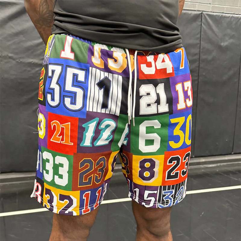 Hall of Fame - Basketball Icon Shorts Limited Edition Player Number Print Men's Streetwear