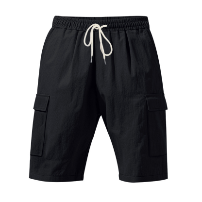 Men's Linen Multi-Pocket Cargo Shorts