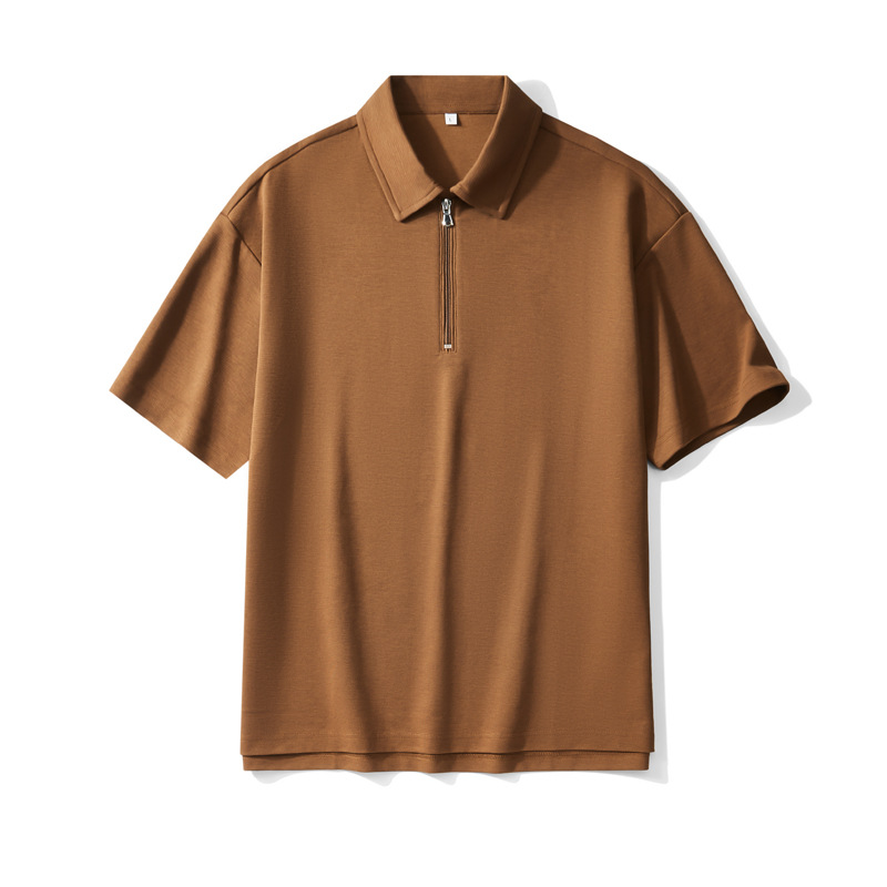 Men's Half Zip Polo Shirt, Short Sleeve Casual Top with Collar, Premium Comfort & Style