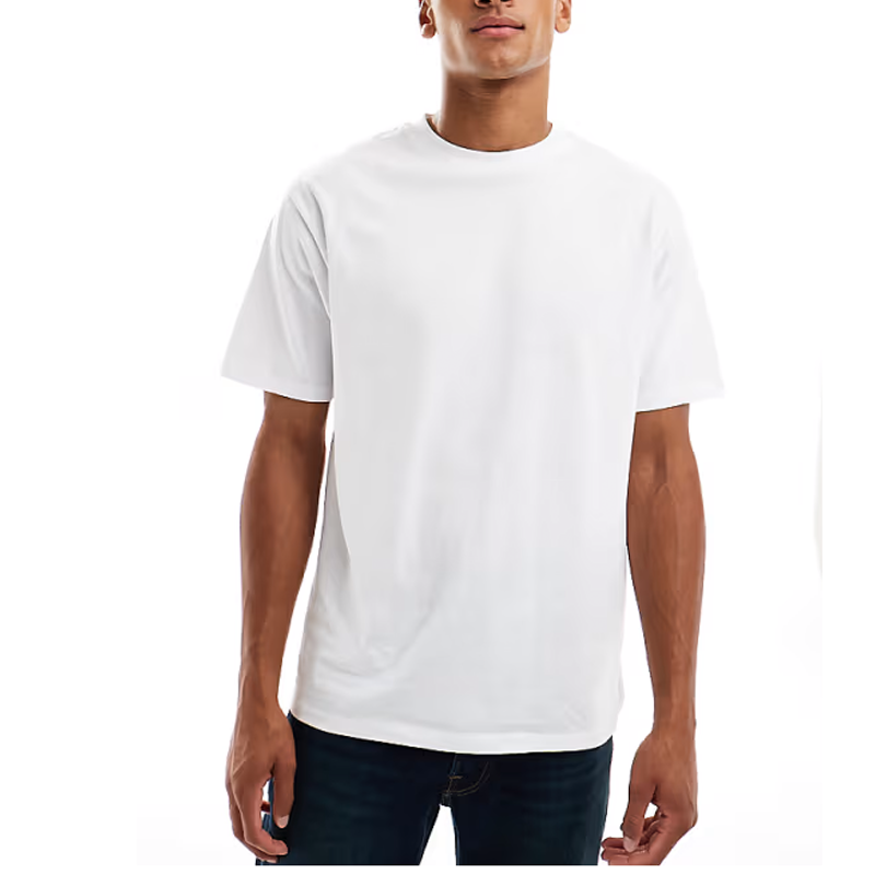 Men's Drop - Shoulder 100% Cotton Short - Sleeve T - Shirt: Casual Loose Fit Tee