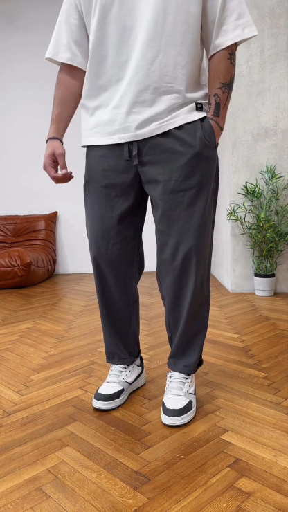 Summer Casual Light Men's Straight Trousers Solid Color All-Match