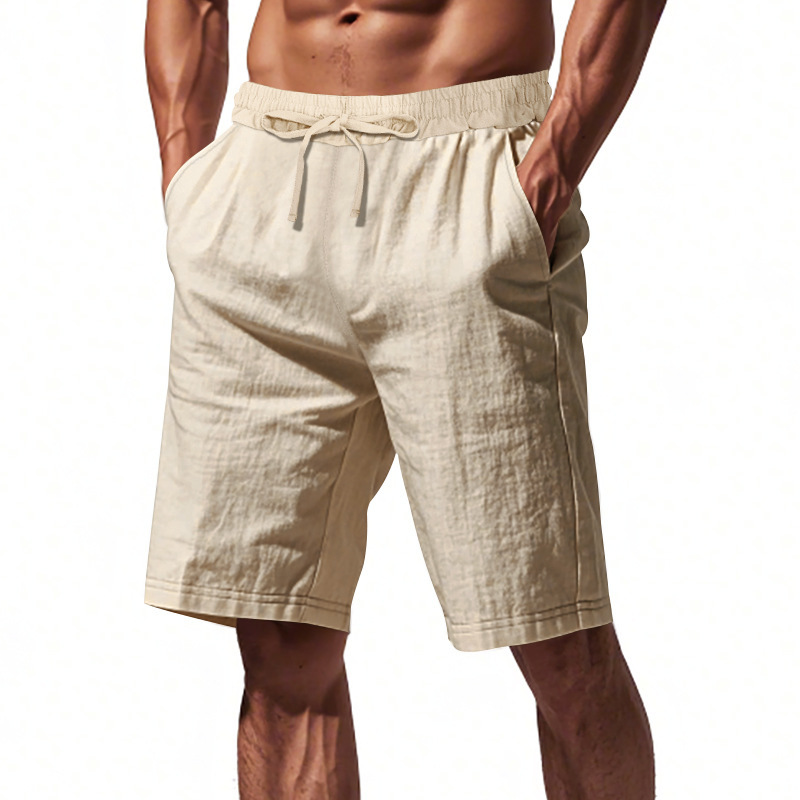 Men's Linen Summer Vacation Beach Shorts