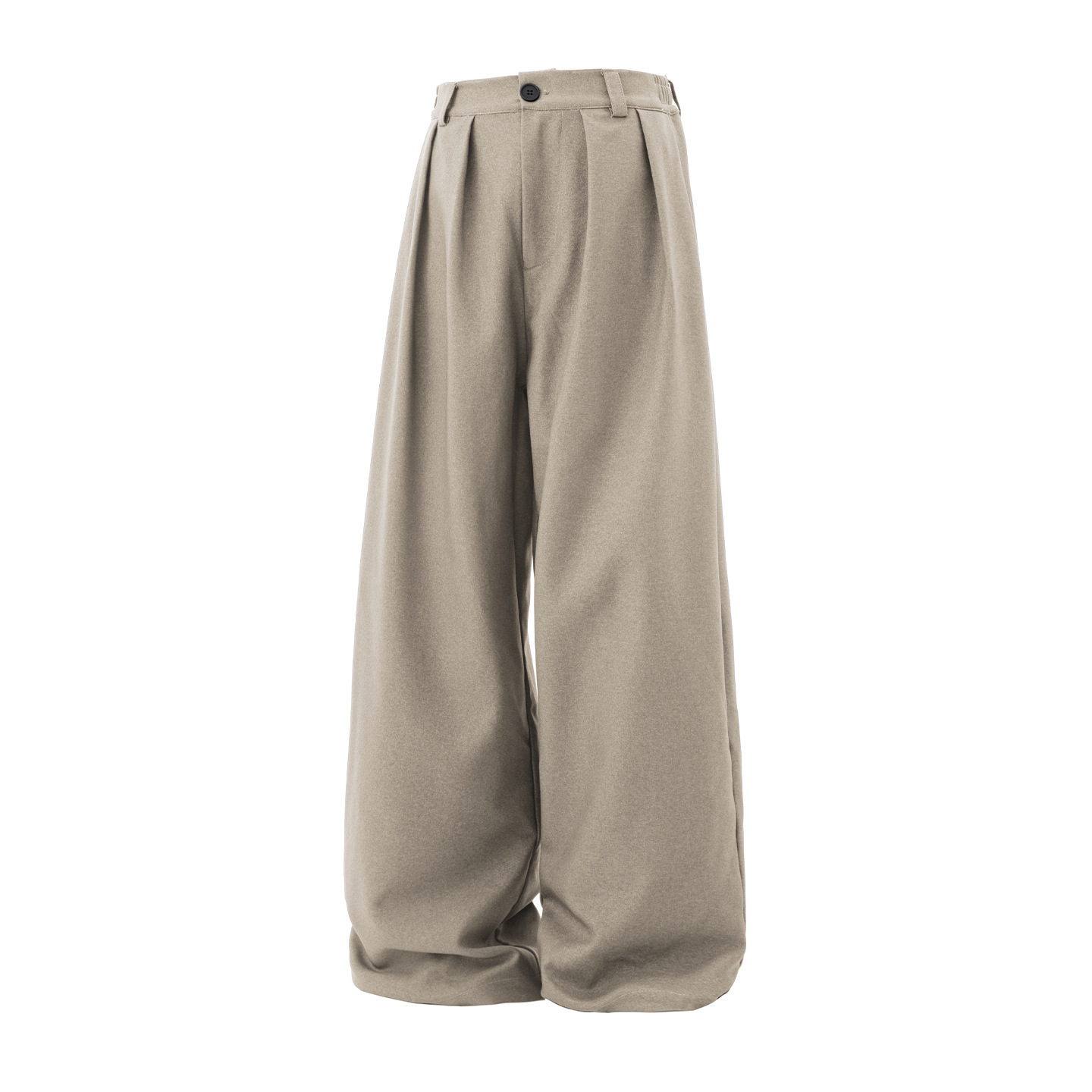 Men's Pleated Dress Pants – Autumn Smooth Drape Wide-Leg Trousers, Loose Straight Fit Vintage Casual Streetwear