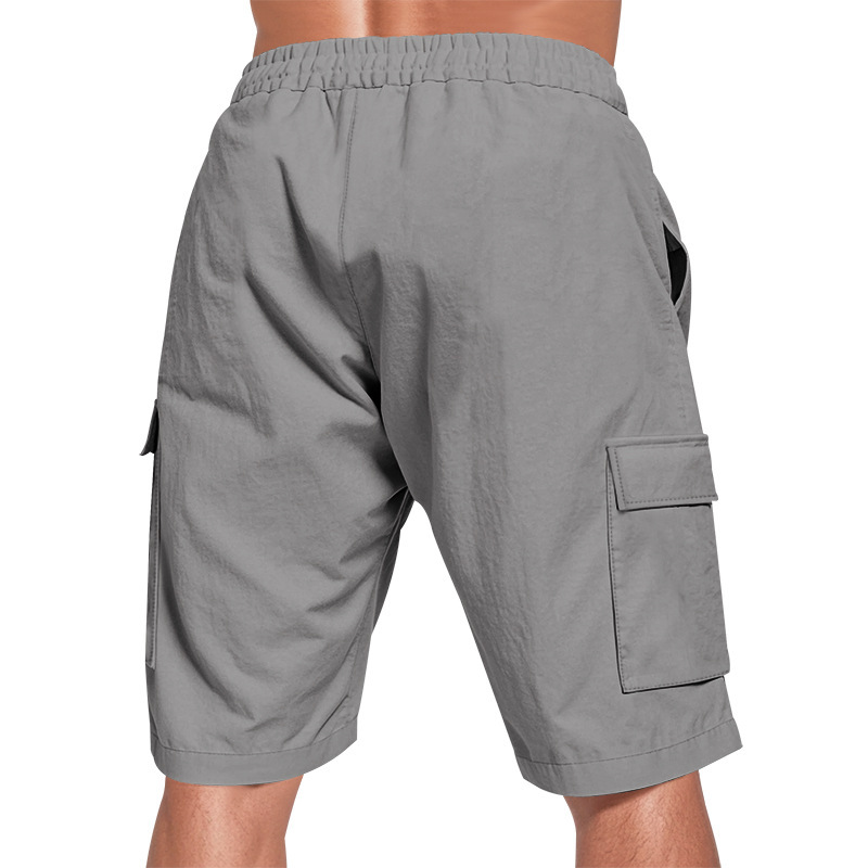 Men's Linen Multi-Pocket Cargo Shorts