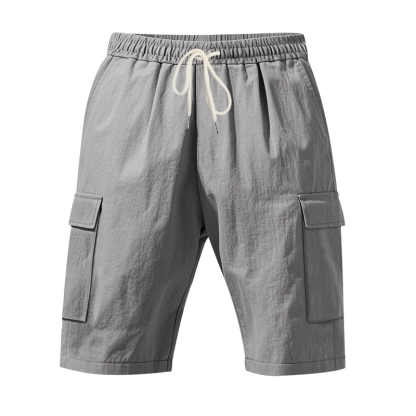 Men's Linen Multi-Pocket Cargo Shorts